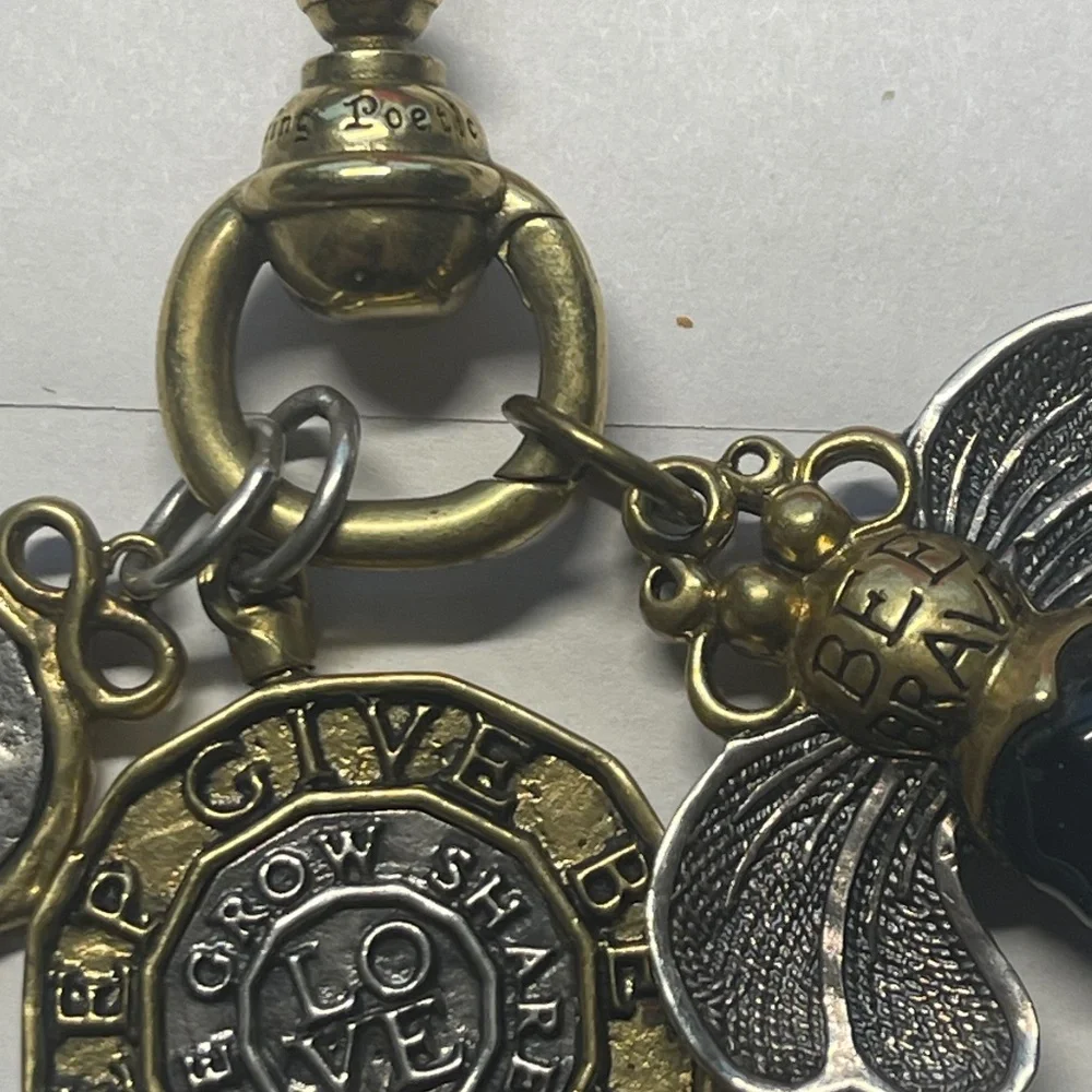 Waxing Poetic Charm Holder Necklace & 3 Charms - Picture 9 of 10